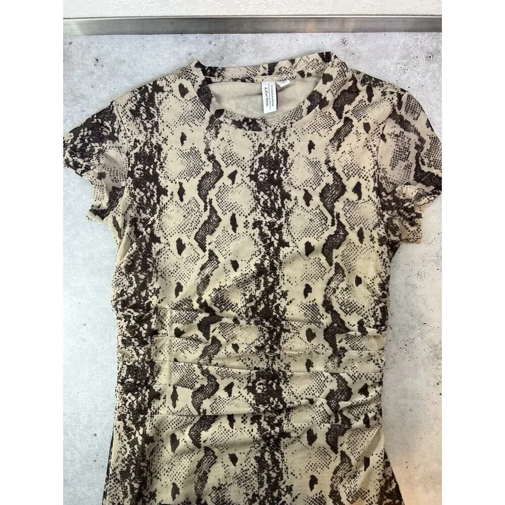 Stockholm Atelier & Other Stories Snake print sheer mesh dress sz US 2 - Picture 12 of 12